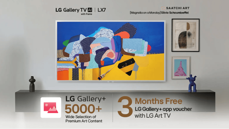 55 Inch Class LG Gallery TV with Frame 55LX7BPUA Mini LED 4K Smart