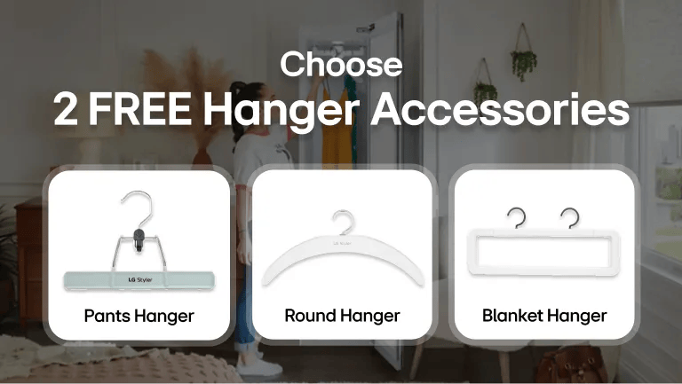 LG Styler® Smart Steam Closet with 3 Hangers - S3MFBN | LG USA