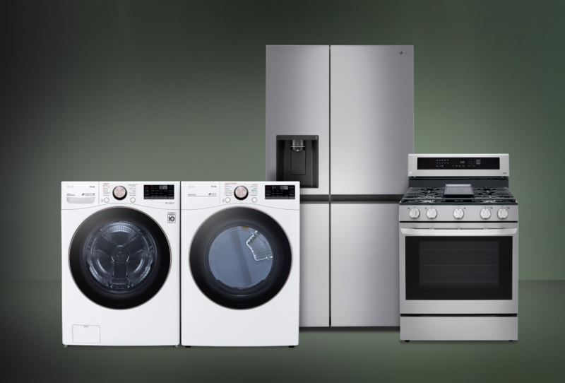 Washer,  dryers, refrigerators and cooking appliance