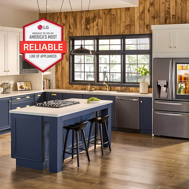 reliability home appliances badge - luxury kitchen