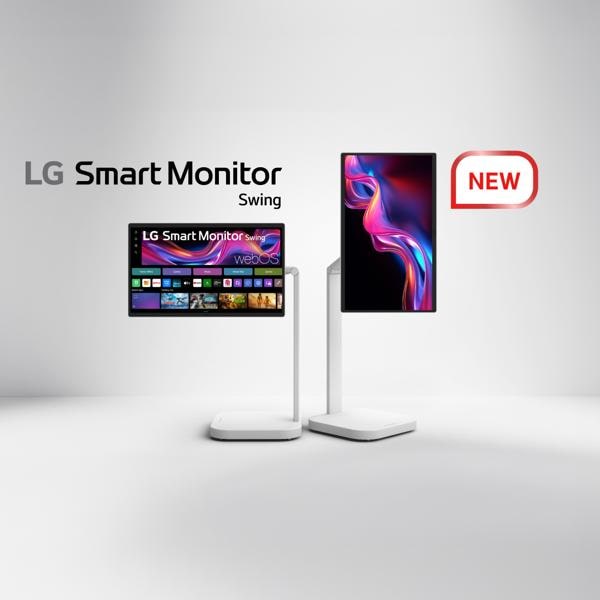 2 LG Smart Monitor Swings appear side-by-side in vertical and landscape orientations. 