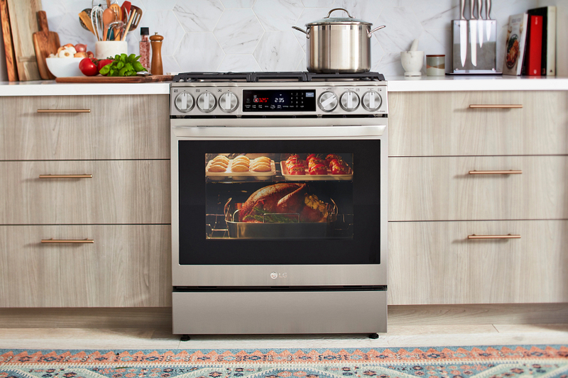 LG 30-inch Dual Fuel Range with Air Fry and ProBake® Convection LSDL63