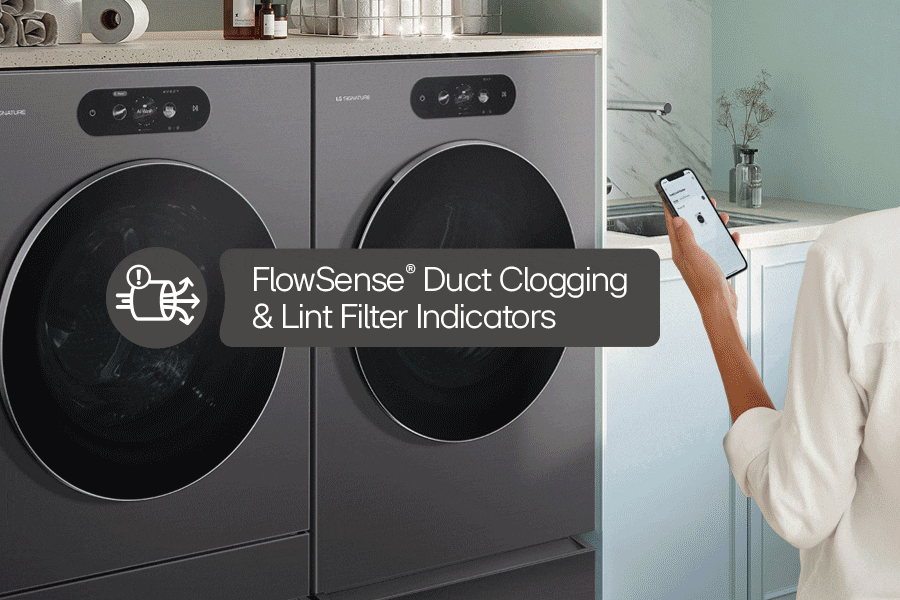 FlowSense® Duct Clogging
& Lint Filter Indicators