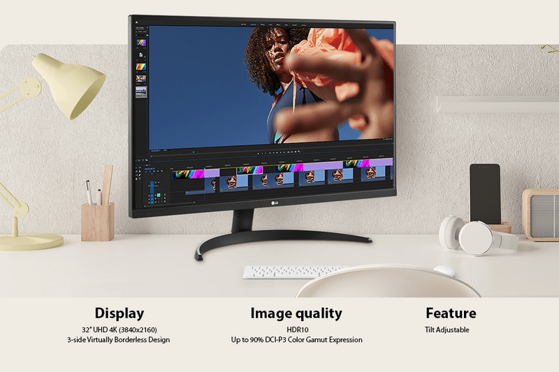 LG 32インチ 4Kモニター（32UR500K-B） LG UltraFine 32-Inch 4K UHD HDR10 Monitor - 32UR500K-B