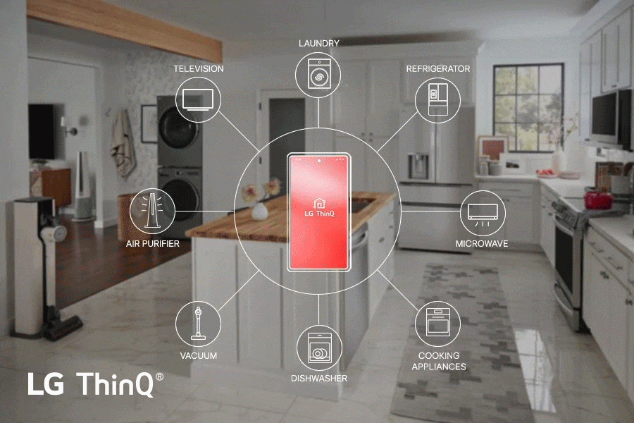 LG ThinQ
Laundry
Refrigerator
Microwave
Cooking Appliances
Dishwasher
Vacuum
Air Purifier
Television