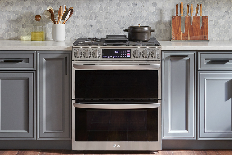 LTGL6937D LG Appliances 6.9 cu. ft. Smart Gas Double Oven Slide-in