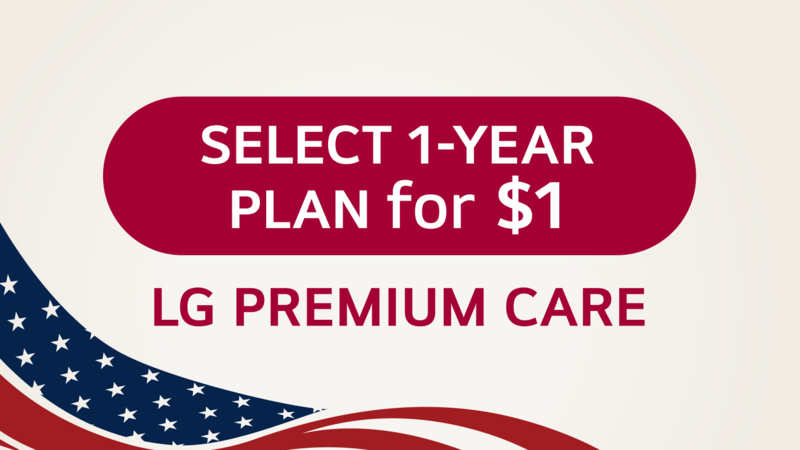 Get select LG Premium Care Plans for as low as $1