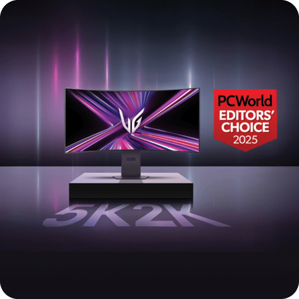 LG 45GX950A UltraGear OLED 5K2K gaming monitor, PC World Editors' Choice 2025