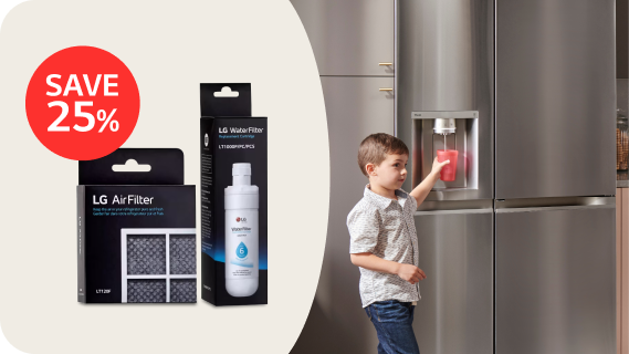 Bundle eligible air and water filters for 25% off