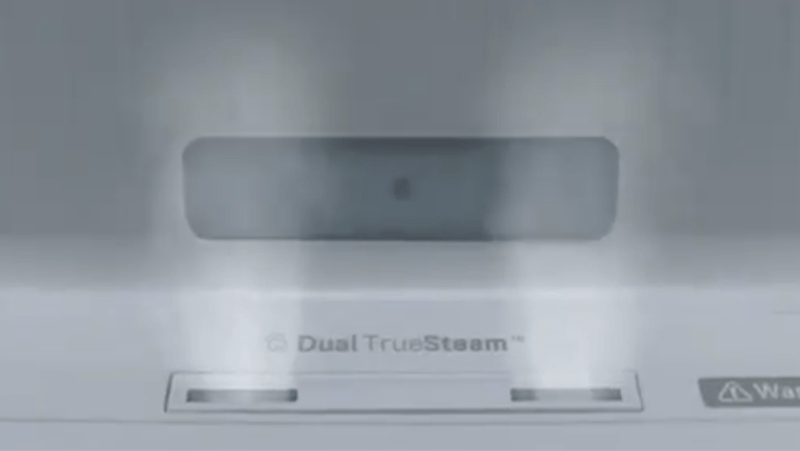 Image of steam emitting from TrueSteam port.
