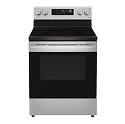 A front-facing image of an LG LREL6321S Double Oven range.