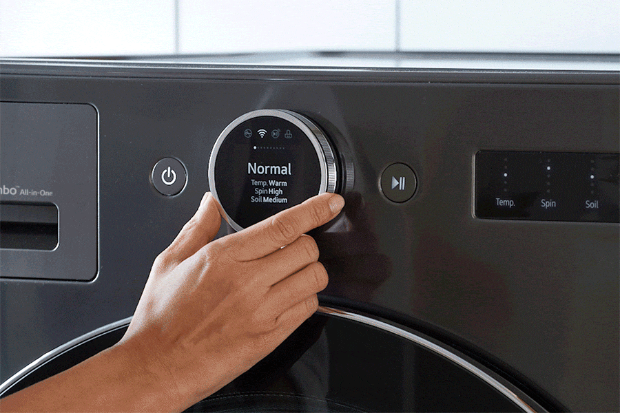 LG WM6998HBA Washer Dryer LCD Dial Control