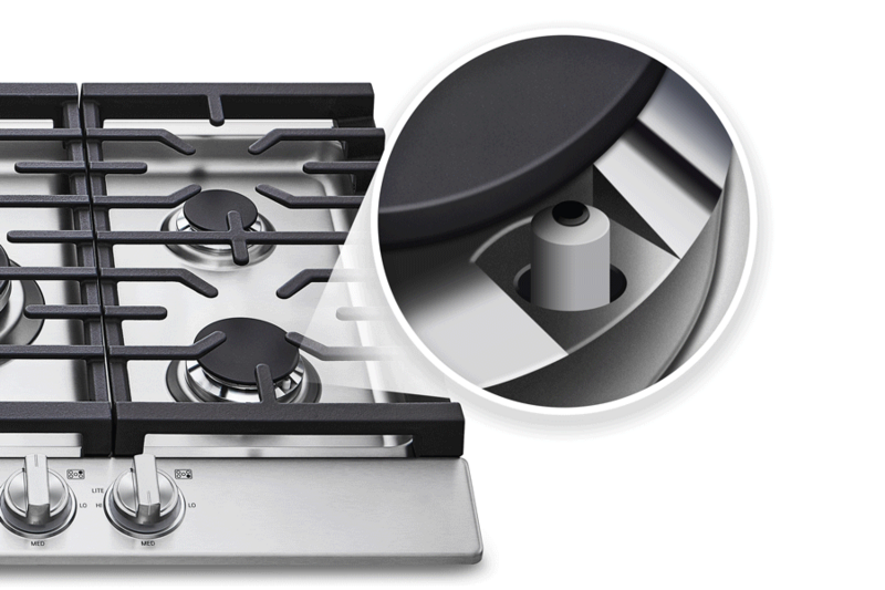 LG Studio 36 UltraHeat™ Gas Cooktop with EasyClean®