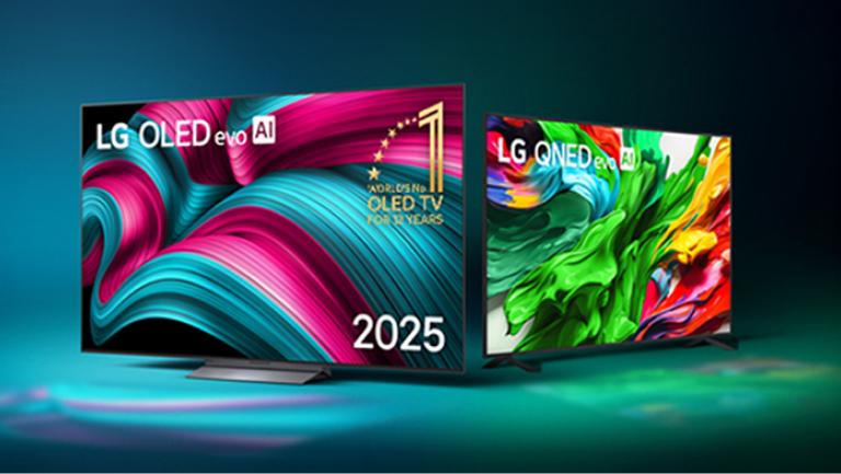 2 LG TVs appear side-by-side on a dark background.