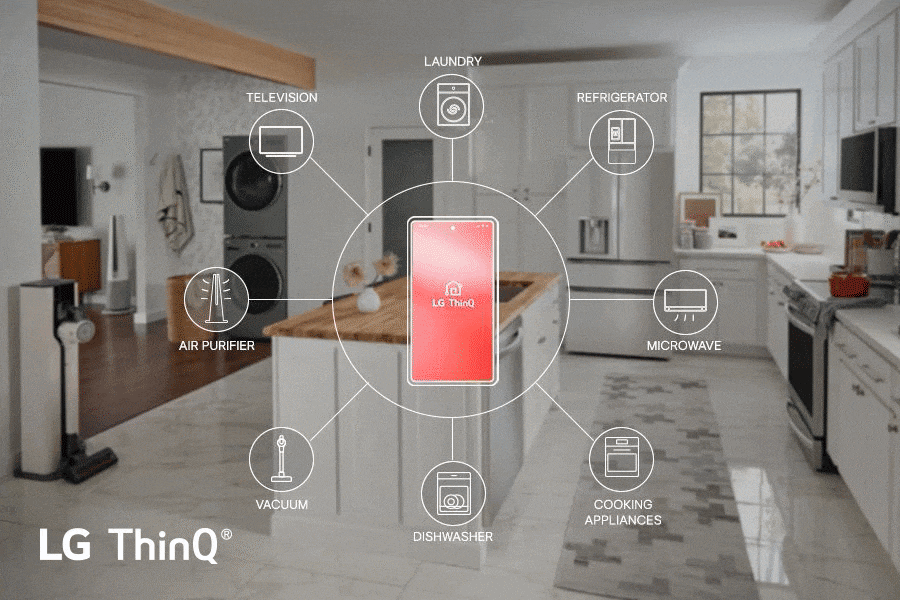 TELEVISION
AIR PURIFIER
LG ThinQR
LAUNDRY
REFRIGERATOR
LG ThinQ
MICROWAVE
VACUUM
DISHWASHER
COOKING APPLIANCES