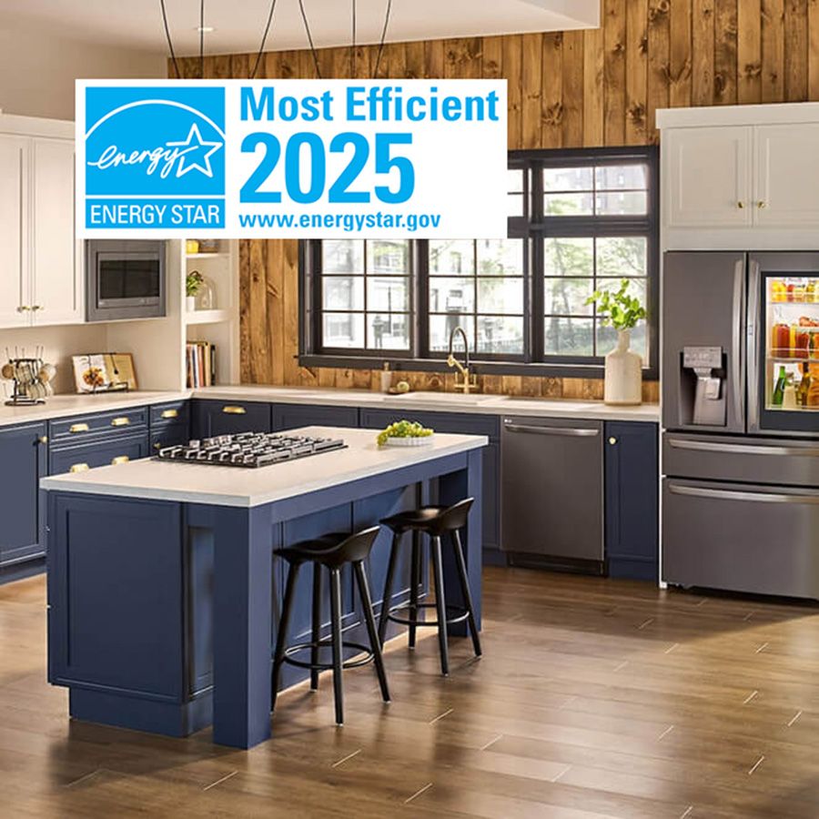 Energystar Certified Most Efficient 2025 - luxury kitchen showcasing LG Appliances 