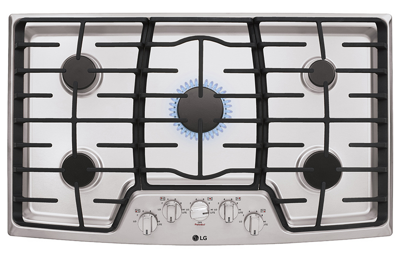 LG 36in GAS Cooktop with 20K BTU and EasyClean Cooktop - Silver