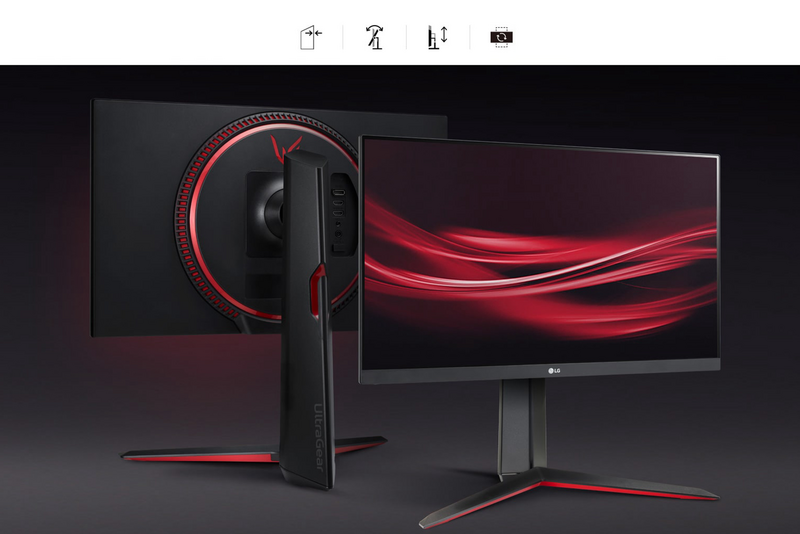 LG 24” UltraGear™ FHD 144Hz 1ms Gaming Monitor with FreeSync (1920 x 1080)  - 24GN50W-B