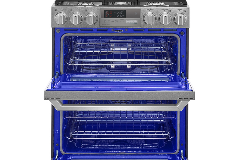 Lg dual fuel double deals oven range