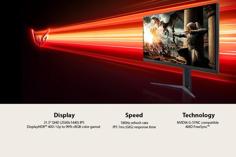 LG UltraGear™ 32 inch 180Hz QHD Gaming Monitor - 32GS75Q-B