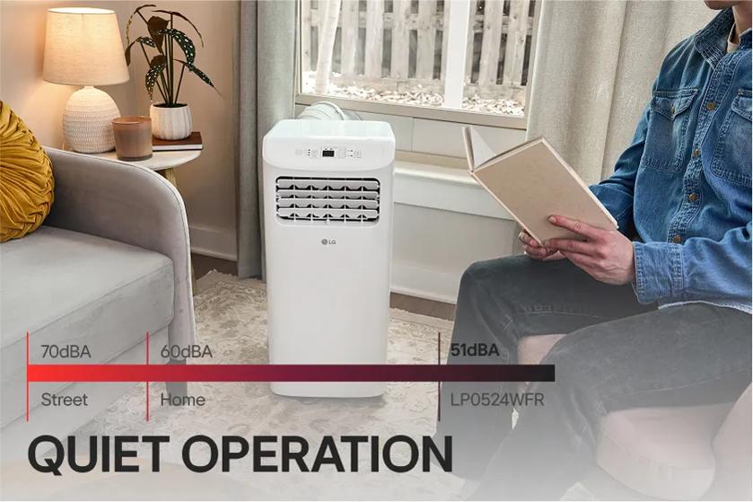 70dBA
60dBA
Street
Home
QUIET OPERATION
49dBA
LP0524WFR