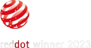 Badge labeled 'Red Dot Winner 2023.'