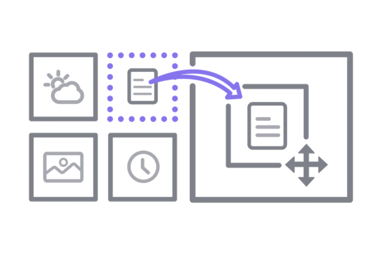Diagram with arrows connecting six nodes, one centrally highlighted in purple.