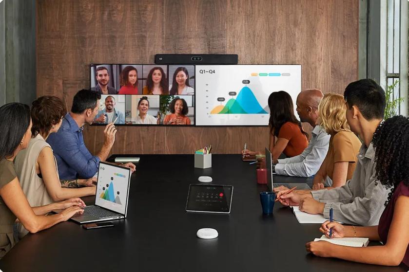 LG Cisco meeting room solution with video conferencing technology