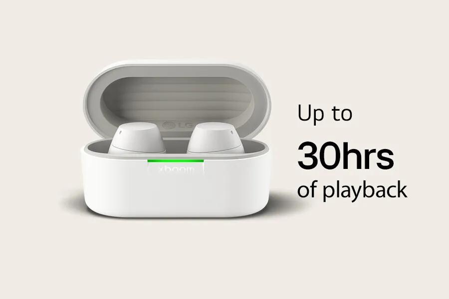 LG xboom
Up to
30 hrs
of playback