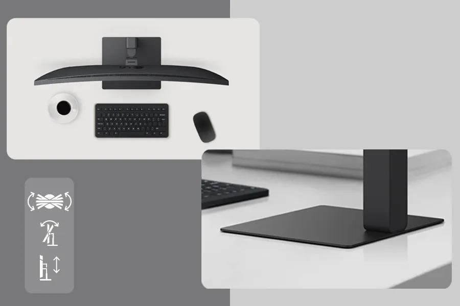 Space-Saving Stand with Adjustable Screen