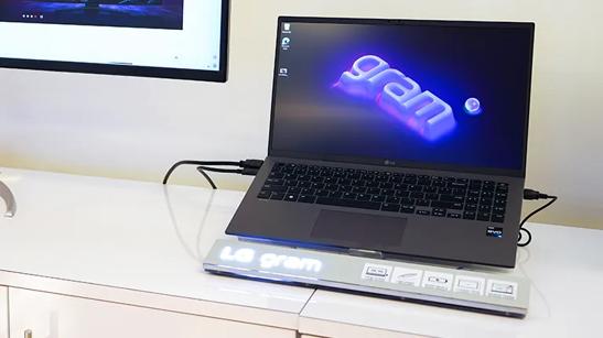 LG gram laptop on display at the LG Atlanta Business Innovation Center.