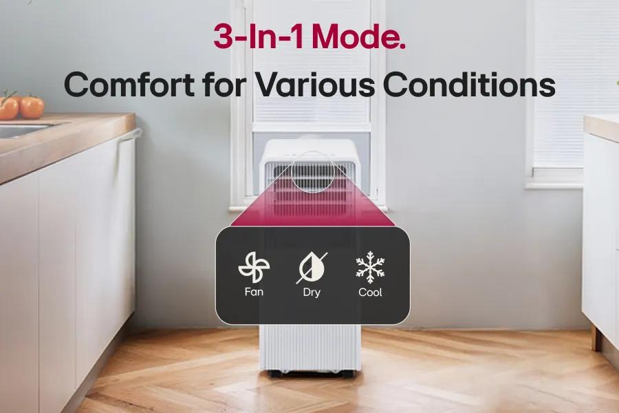 3-in-1 mode. Comfort for various Conditions