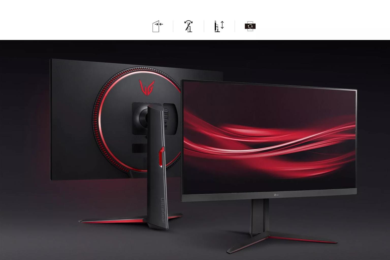 Monitor in Stylish and Virtually Borderless Design with Tilt Adjustable Stand