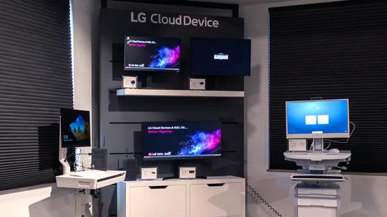 Cloud products on display at the LG Chicago Business Innovation Center