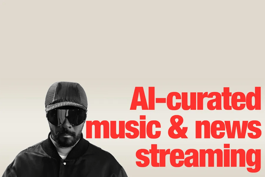 MINI_ANOALBK portable speaker featuring AI-curated music and news streaming radio functionality