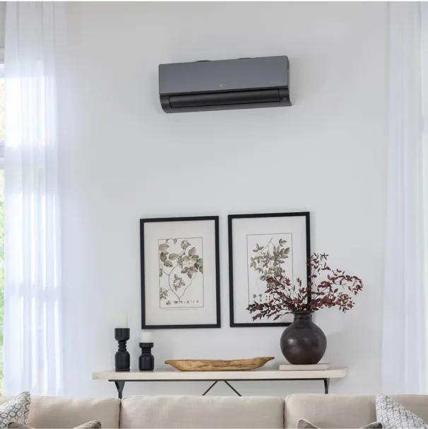 This unit features a sleek, mirrored finish, quiet operation, and energy-efficient inverter technology. It's also designed for easier and quicker installation, and can mount on virtually any wall. The unit is ENERGY STAR®1-certified and may qualify for rebates and tax credits.