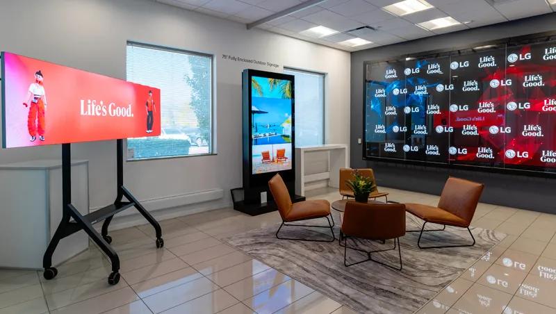 Digital Signage on display at the LG Chicago Business Innovation Center