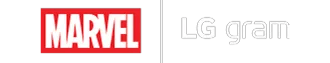 Marvel and LG gram logo.