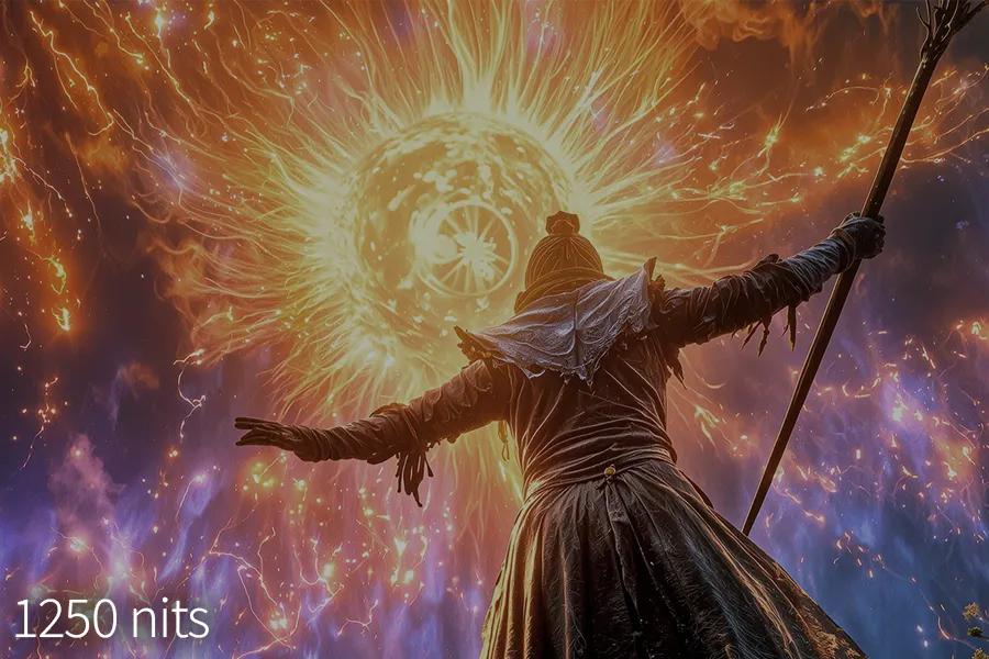 1250 Nits Peak Brightness for Bold HDR Gaming