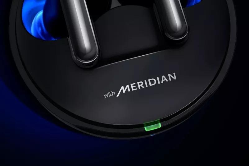 Close up of with Meridain logo on cradle