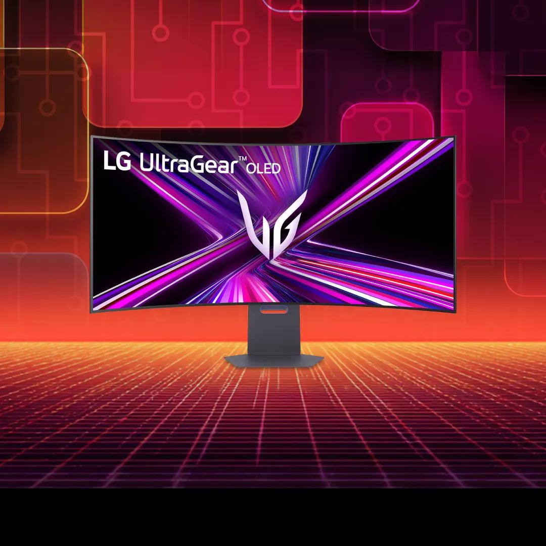 A Monitor appears on a red background. 