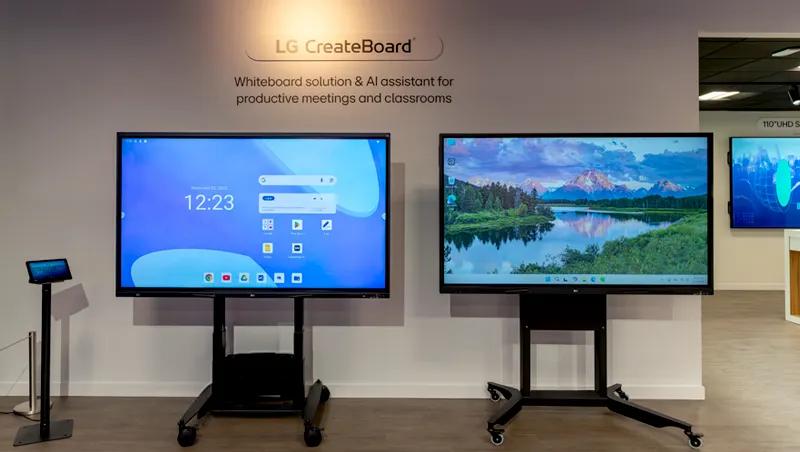 LG CreateBoard on display at the LG Chicago Business Innovation Center