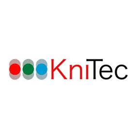 Logo with overlapping red, green, and blue circles and the word "KniTec."