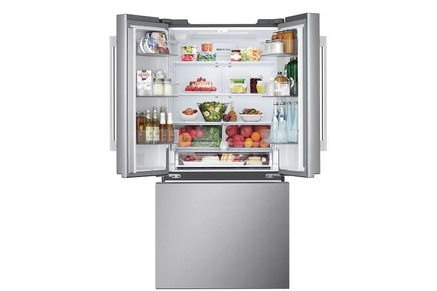 LF21G6201S Front facing image with open door and food styling