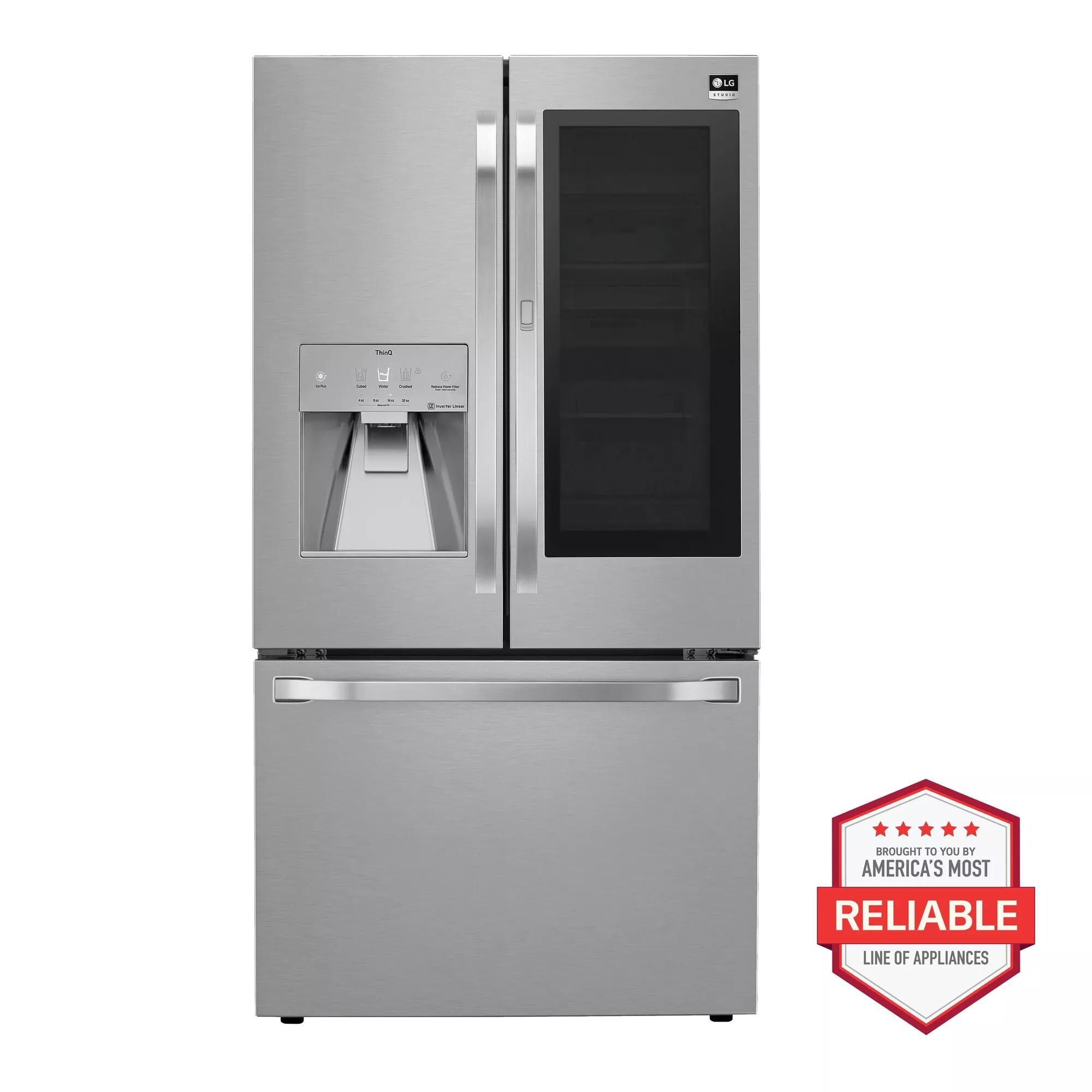 LG STUDIO 24 cu. ft. Smart wi-fi Enabled InstaView® Door-in-Door® Counter-Depth Refrigerator with Craft Ice™ Maker SRFVC2406S