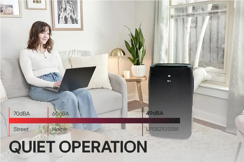 70dBA
60dBA
Street
Home
QUIET OPERATION
49dBA
LP0821GSSM