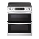 A front-facing image of an LG LTEL7337F range.