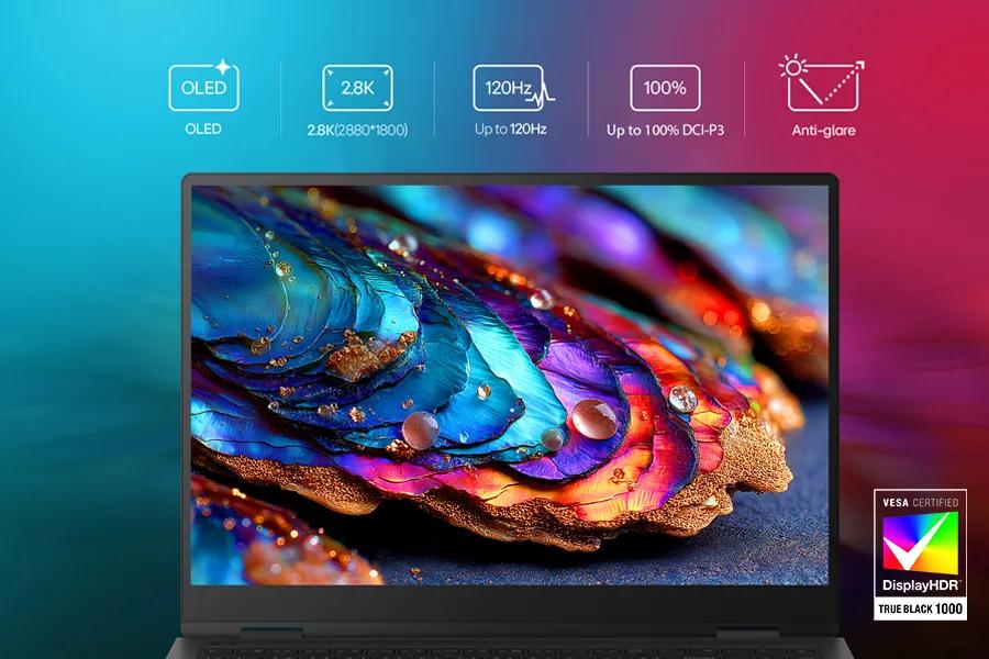 Pro-grade 16" OLED display