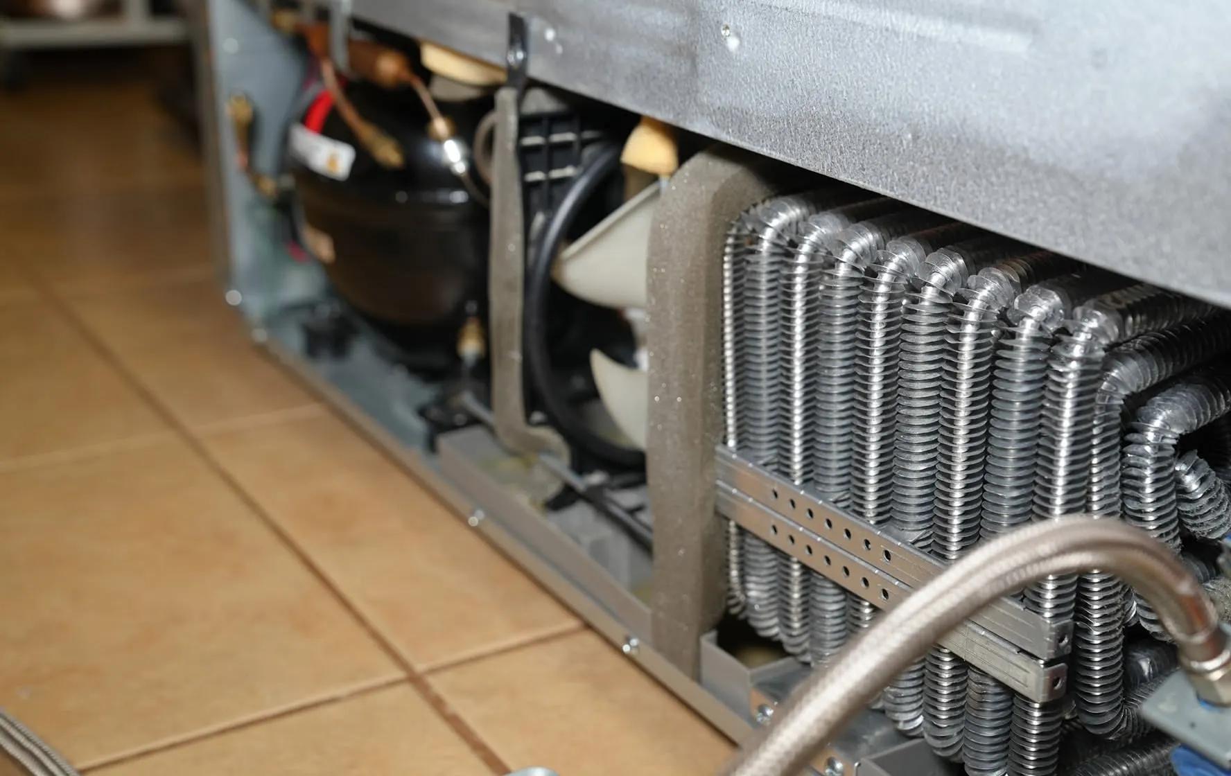 Refrigerator coils before and after cleaning - After