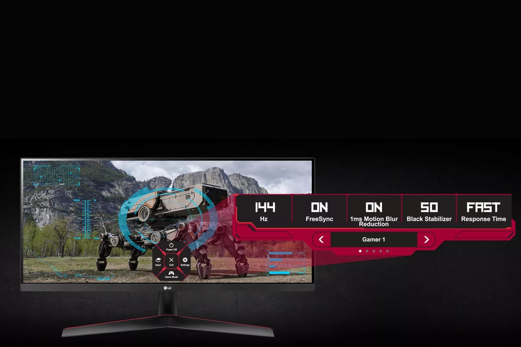 The monitor offering customized modes for all games